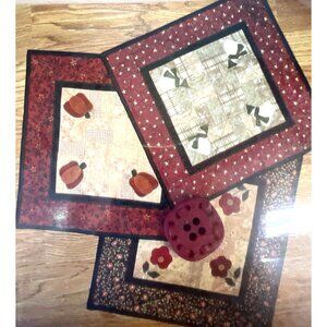 Candle Mat Trio Quilting Pattern By Red Button Quilt Co. 14"x14"